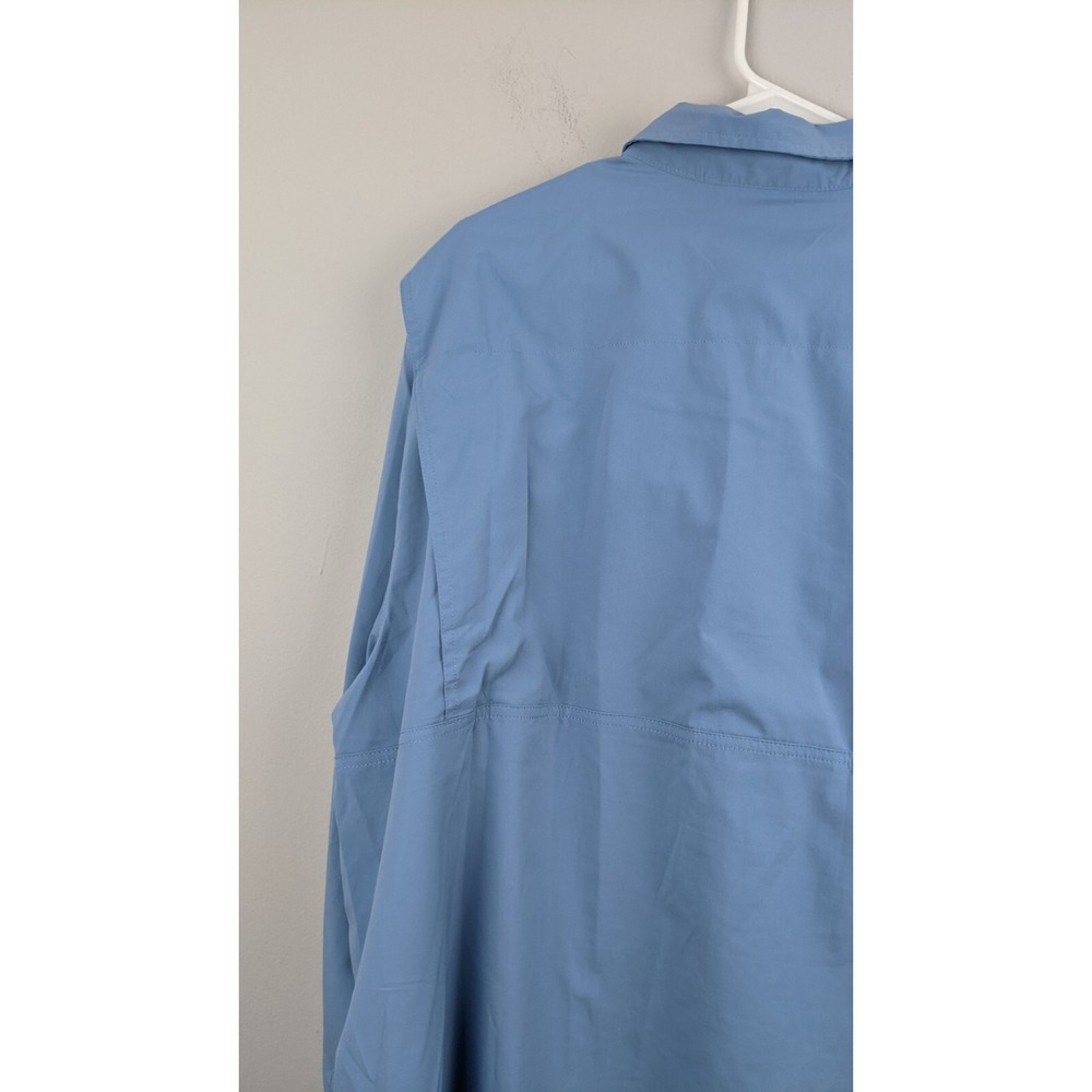 L.L.β Bean Men's XXL Blue NylonβBlend Vented Fishing Shirt β Outdoor Utility - Picture 14 of 16